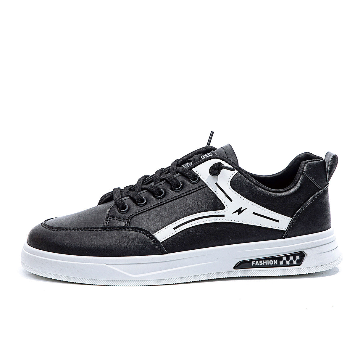 Board shoes men's 2023 new spring men's students sports casual board shoes leather surface Korean version all-match small white shoes