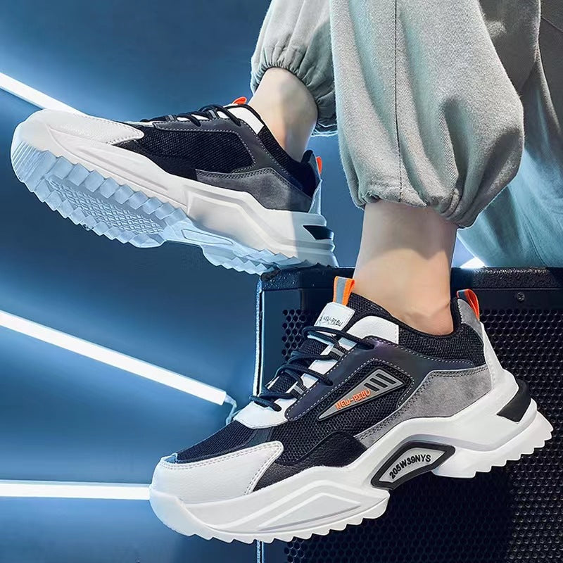 Spring men's shoes new sports and leisure shoes men's breathable Korean version trendy all-match mesh shoes male students trendy shoes