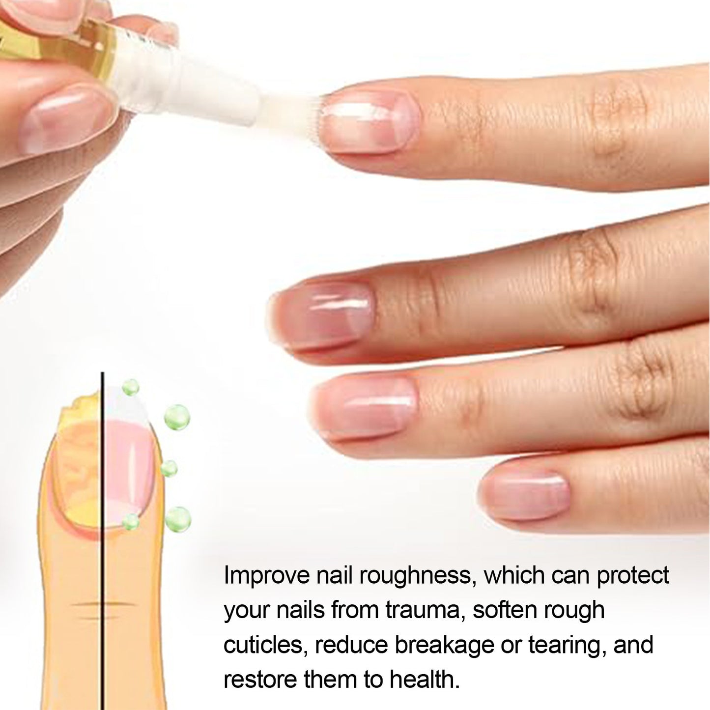 OceAura Nail Care Oil Repair Onychomycosis on Hands and Feet Soft Nails Bright Nails Thickened Jasmine Style