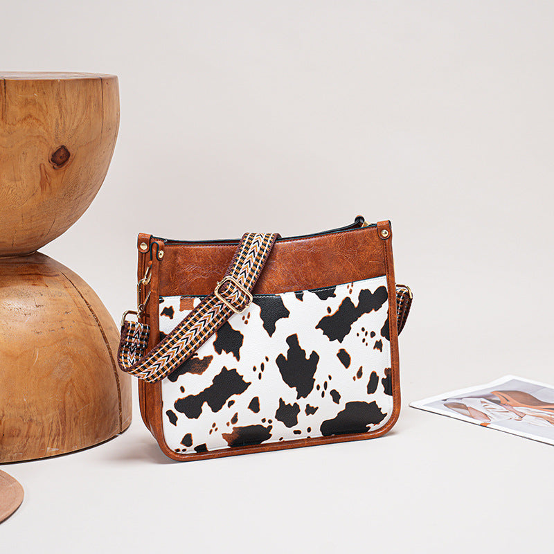Cross-border popular cross-body women's bag women's bag 2023 European and American fashion crossbody leopard print shoulder large capacity tote bag