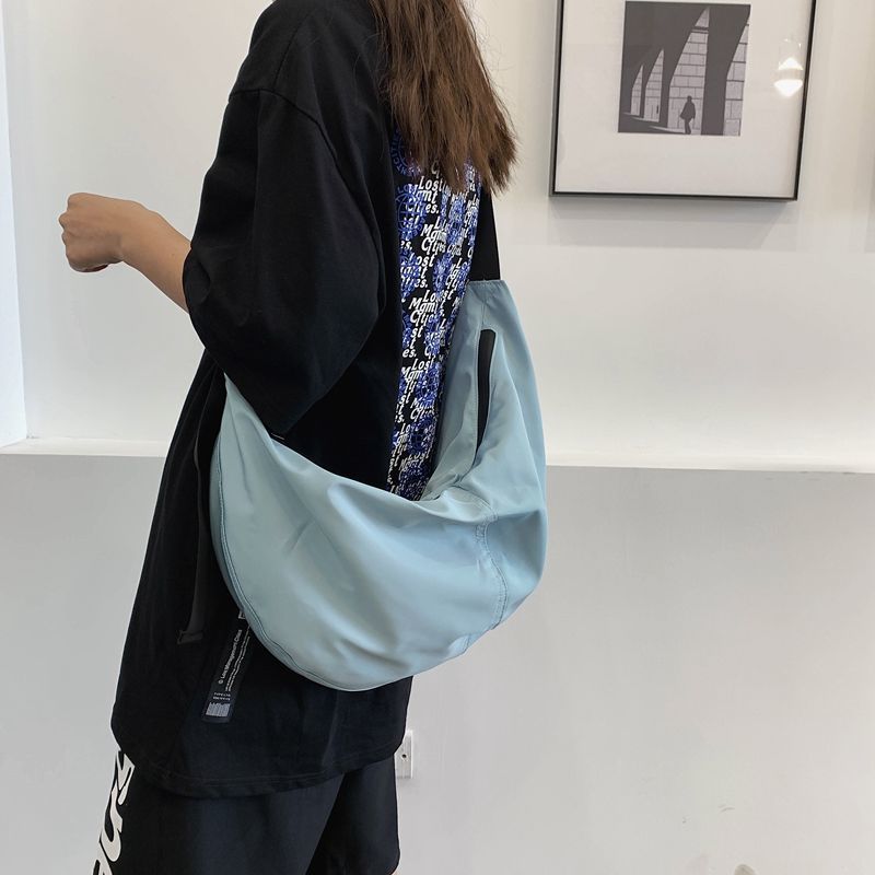 Canvas Messenger Bag Work Bag Women's Dumpling Bag Black Functional Large Capacity Casual Shoulder Bag Backpack Men's Bag