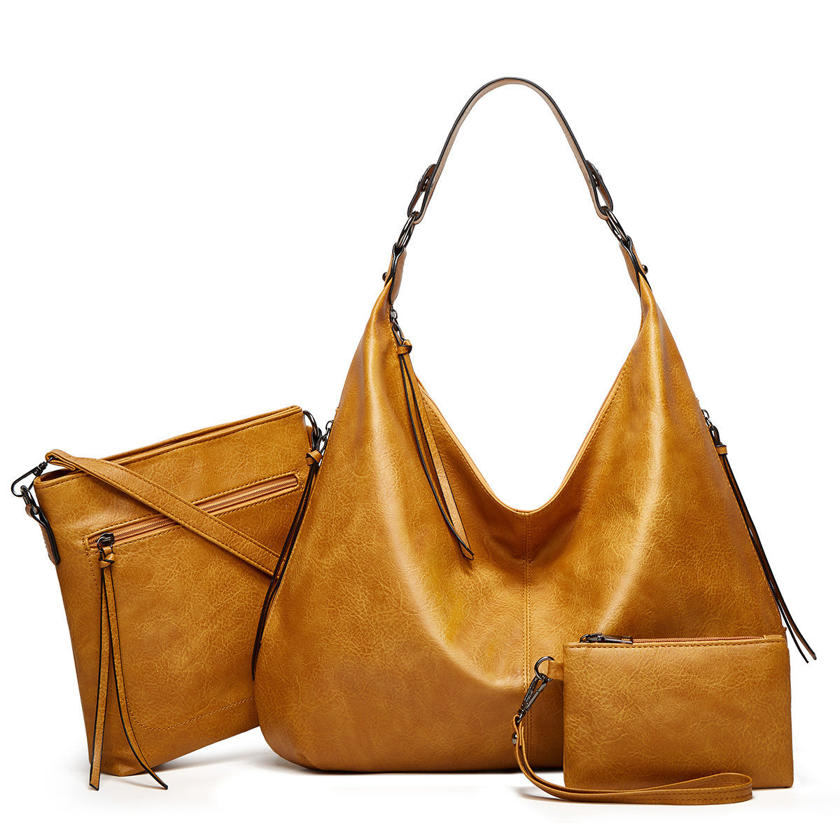 2023 New Women's Bag Large Capacity Tote Bag Soft Leather Simple and Attractive Bucket Bag One-shoulder Crossbody Mommy Bag