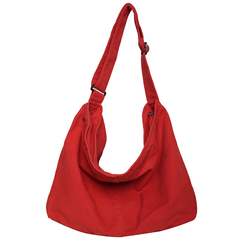 Crossbody bag female college student class bag female dual-use ins style Japanese style large capacity Ruiying canvas bag shoulder bag