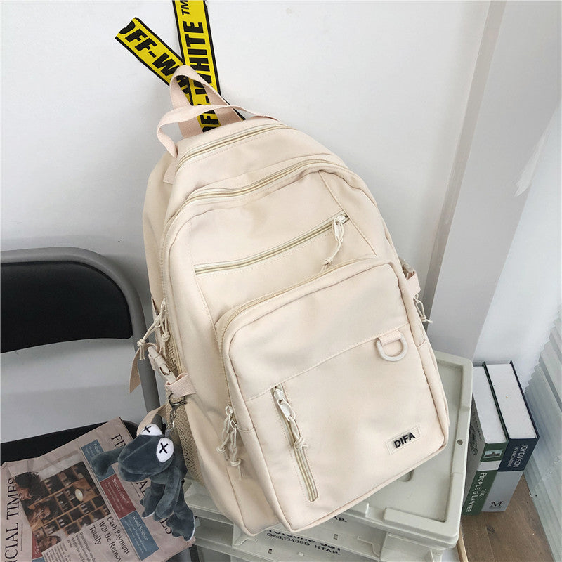 Backpack 2023 new trendy large-capacity schoolbag female Korean version Harajuku ulzzang high school college student ins backpack