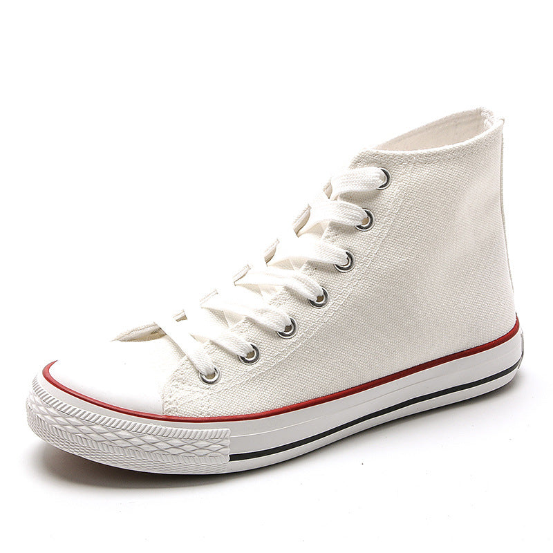 Couple classic canvas shoes men and women secondary vulcanized rubber shoes round toe wear-resistant students non-slip basic models B203