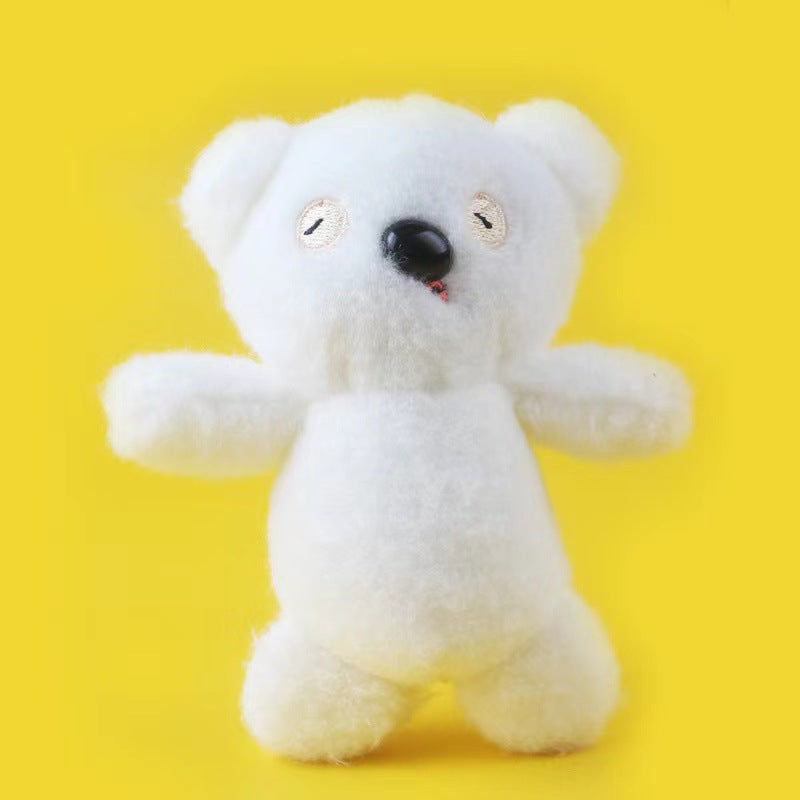 Cartoon plush toy bag pendant wholesale cute blush bear small pendant backpack keychain street stall supply