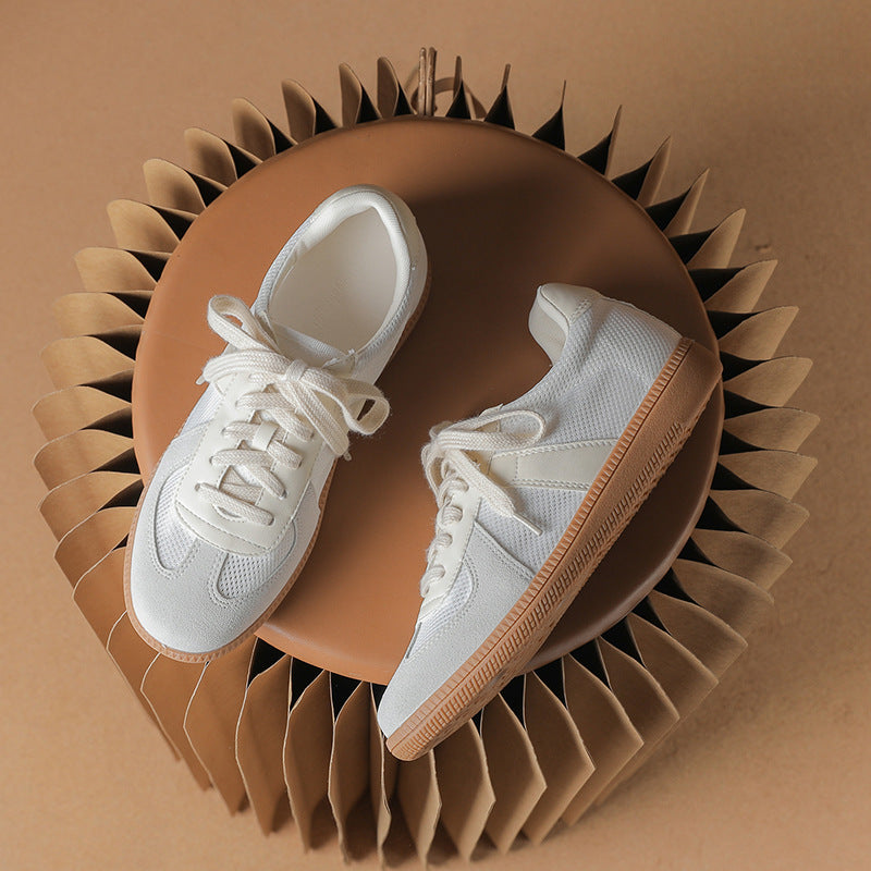 Grape mother Suyin Yinde training shoes women's net shoes breathable Forrest Gump shoes little boy inner thickened casual white shoes