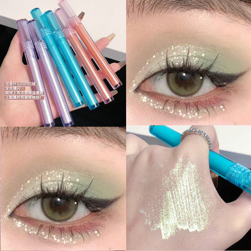 OUOII gilt စိတ်ကူးယဉ်အရည် eye shadow အကောင်းစား glitter glitter အမှုန့် pearlescent silkworm အရည် eye shadow အလှကုန်