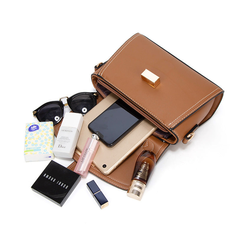 One piece drop shipping European and American women's small square bag 22 new Korean style fashion shoulder handbag simple crossbody bag women's bag