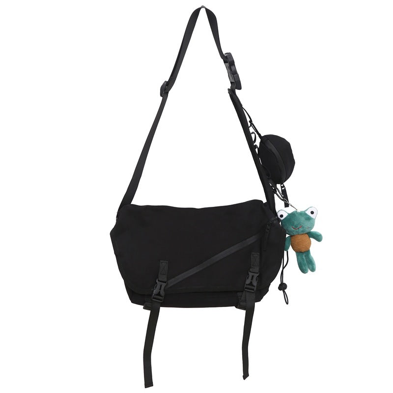 Hip-hop fashion brand men's workwear bag single shoulder large capacity crossbody bag student Ruiying trendy shoulder bag female postman functional bag