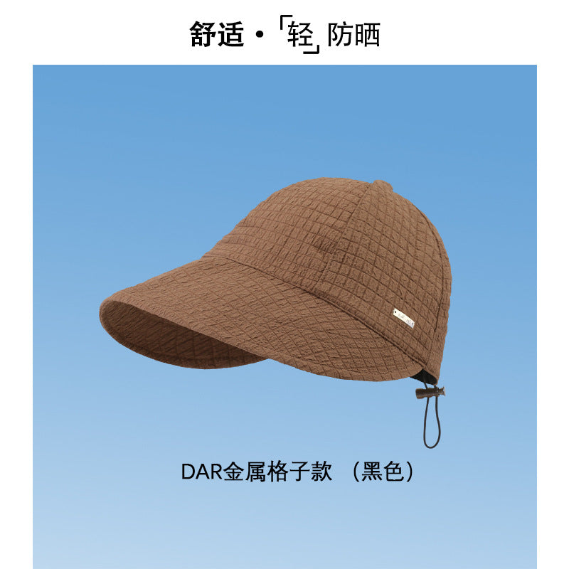 防晒帽速干夏季遮阳小众渔夫帽女时尚防紫外线太阳帽子