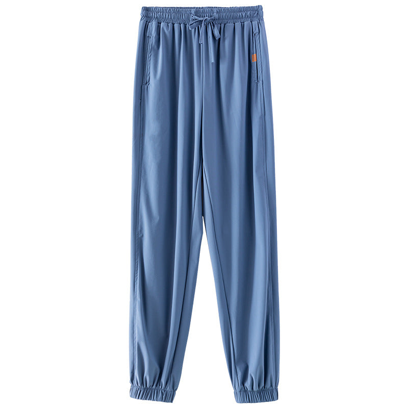 Ice Silk Sports Pants Women's Summer Thin Quick-drying Loose-fitting Pants Nine-point Sunscreen Casual New Lantern Pants