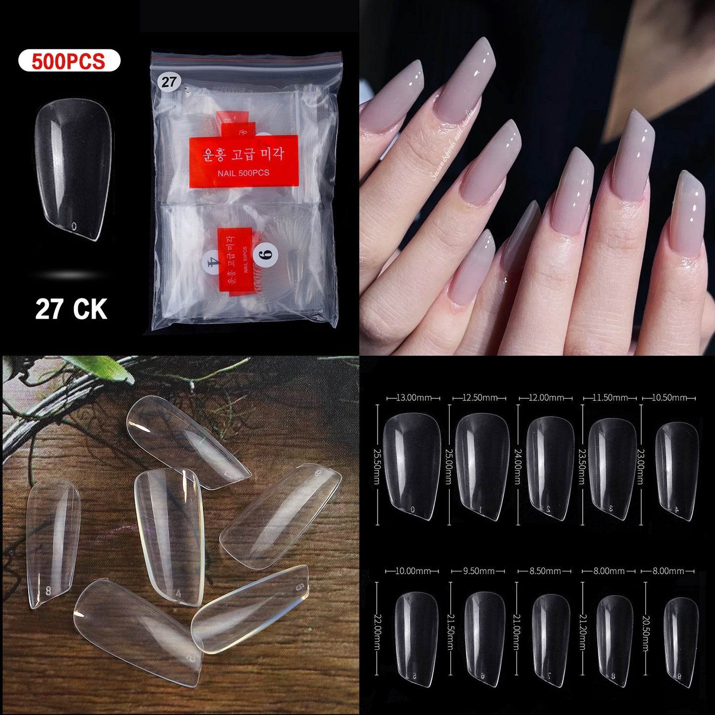 Cross-border nail manicure French style full patch half patch fake nail patch handmade wear manicure factory wholesale