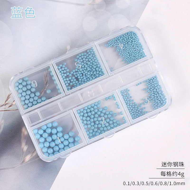 Nail Art Accessories Internet Celebrity 2023 New Mixed Pearl Flowers Flat Bottom Diamond Steel Beads Gold Foil as Nail Decorations