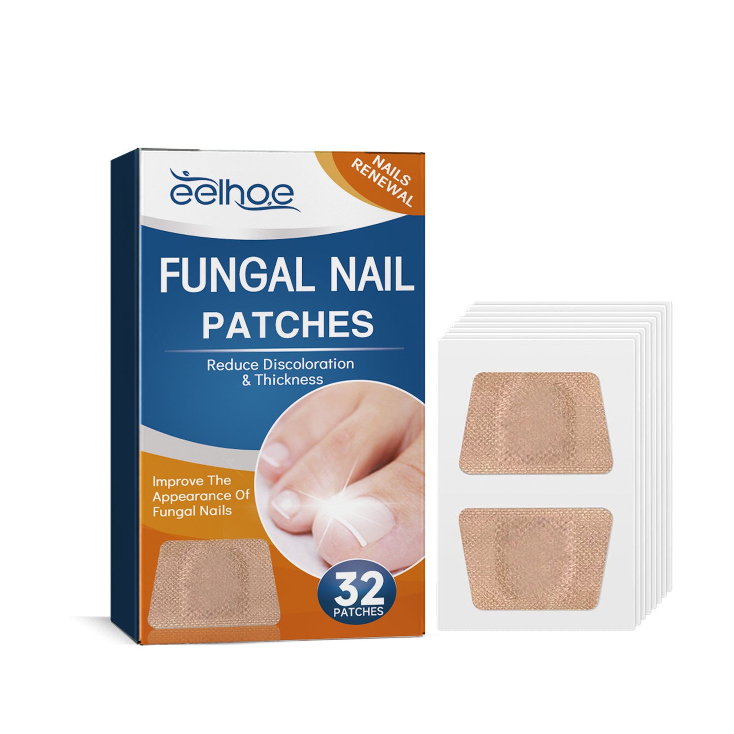 EELHOE Toenail Repair Patch Onychomycosis Care Toenail Soft Nail Ingrown Toenail Thickening Bright Nail Groove Repair Patch