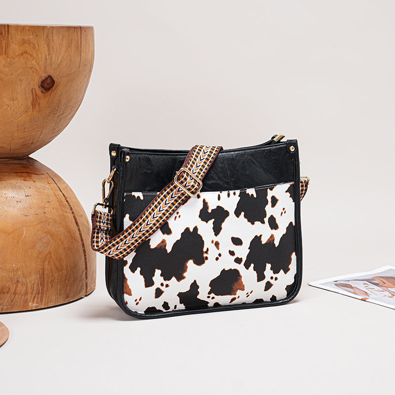 Cross-border popular cross-body women's bag women's bag 2023 European and American fashion crossbody leopard print shoulder large capacity tote bag