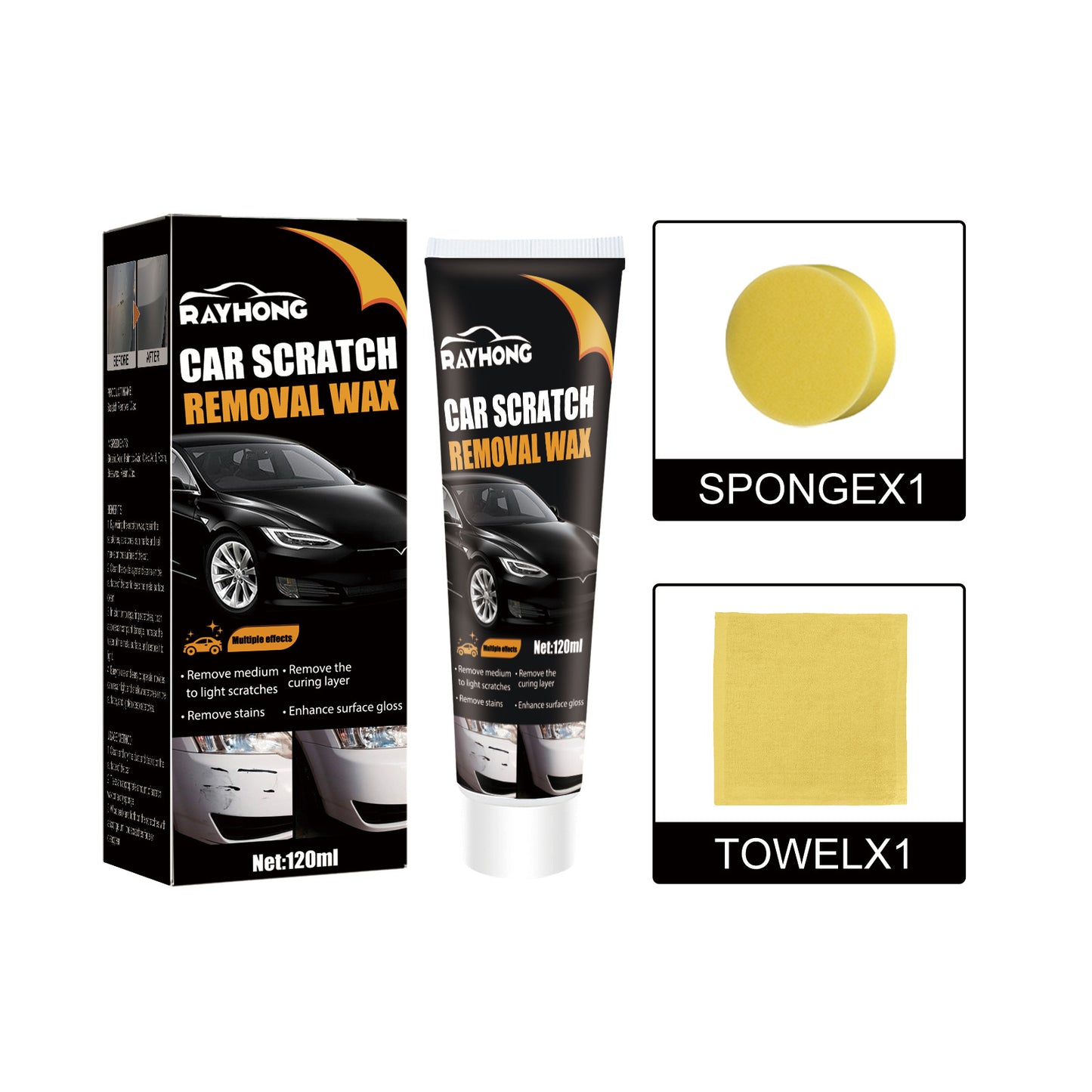 Rayhong car scratch wax car paint protection polishing scratch removal maintenance paint surface repair cleaning decontamination abrasive