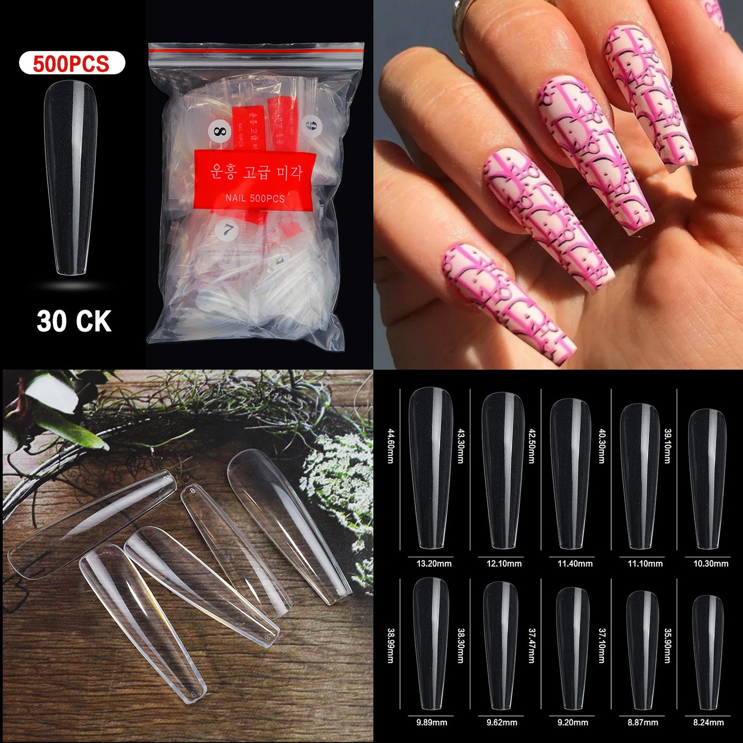 Cross-border nail manicure French style full patch half patch fake nail patch handmade wear manicure factory wholesale