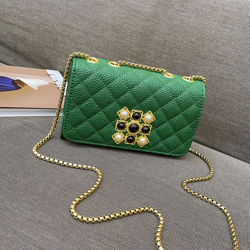 New Trendy Women's Bags 2021 Spring Bags Women's Fashion Shoulder Bags Small Korean Style Diamond Women's Bags Crossbody Bags