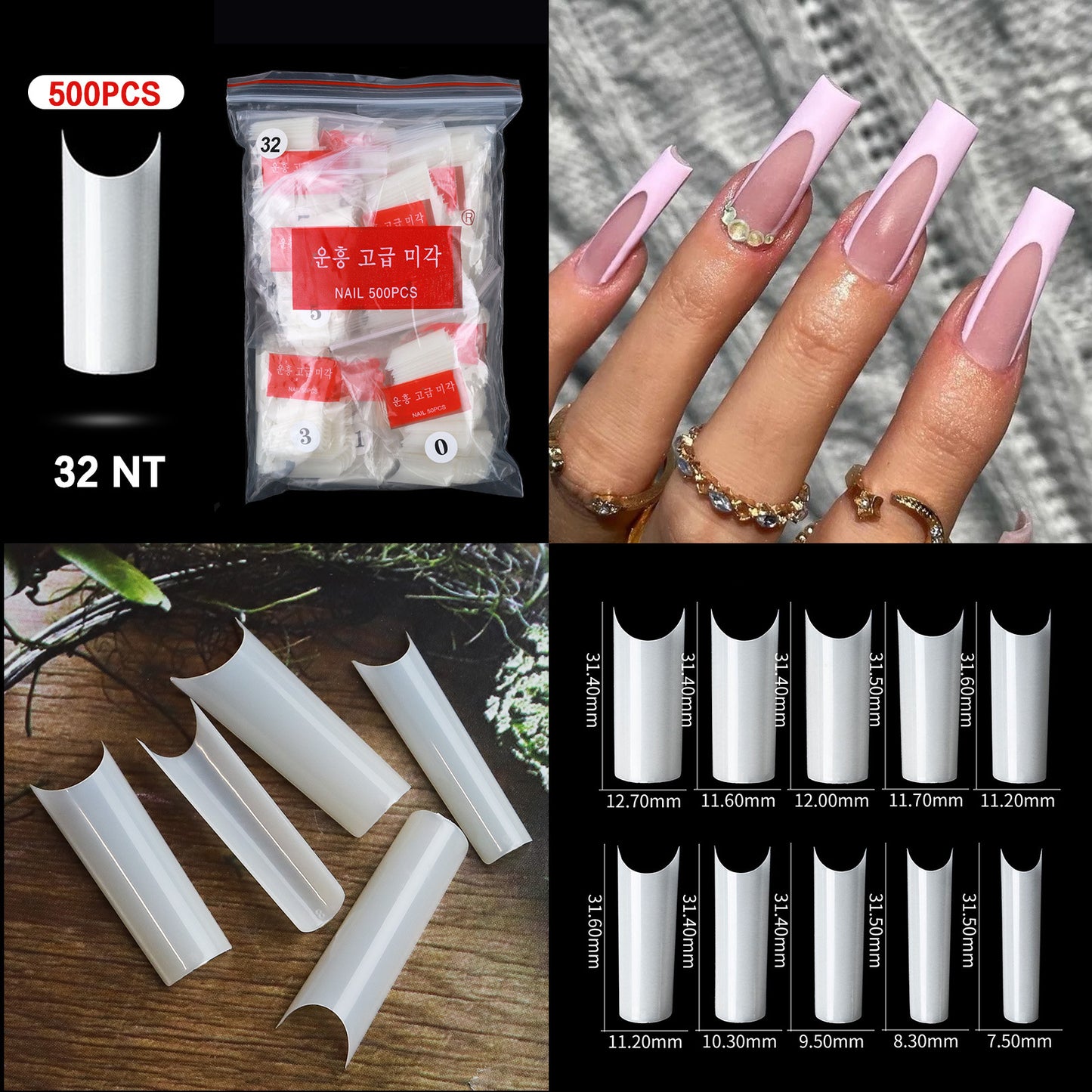 Cross-border nail manicure French style full patch half patch fake nail patch handmade wear manicure factory wholesale