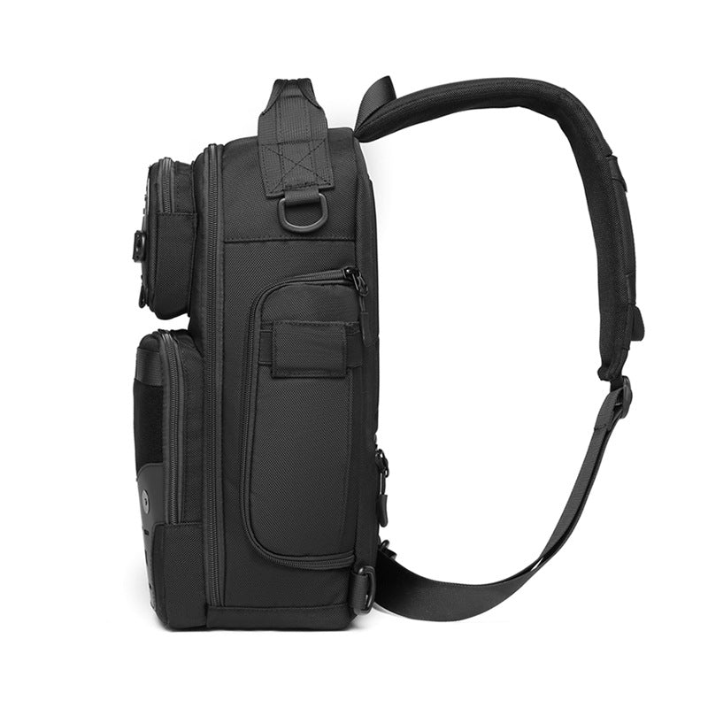 Ozuko new crossbody bag boys sports large capacity chest bag men outdoor waterproof men's shoulder crossbody bag