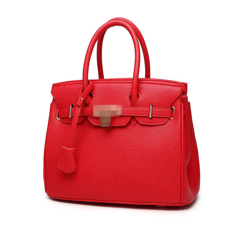 Guangzhou Bag Women 2023 New Women's Bag European and American Fashion Lychee Pattern Platinum Bag Diagonal Shoulder Ladies Handbag