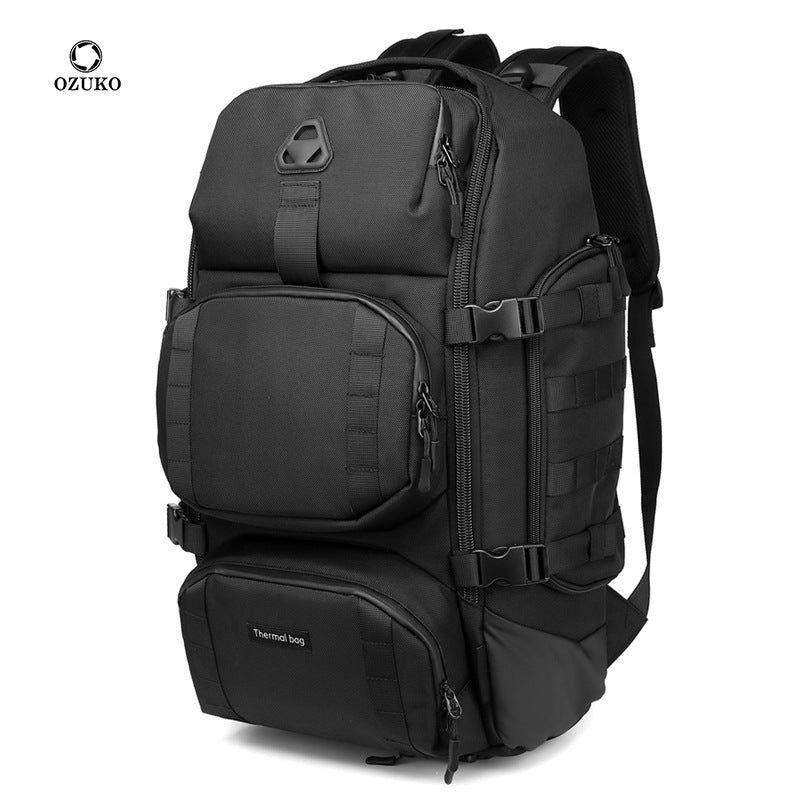 Ozuko large-capacity men's backpack outdoor short-distance travel bag men's tactical camouflage mountaineering large backpack