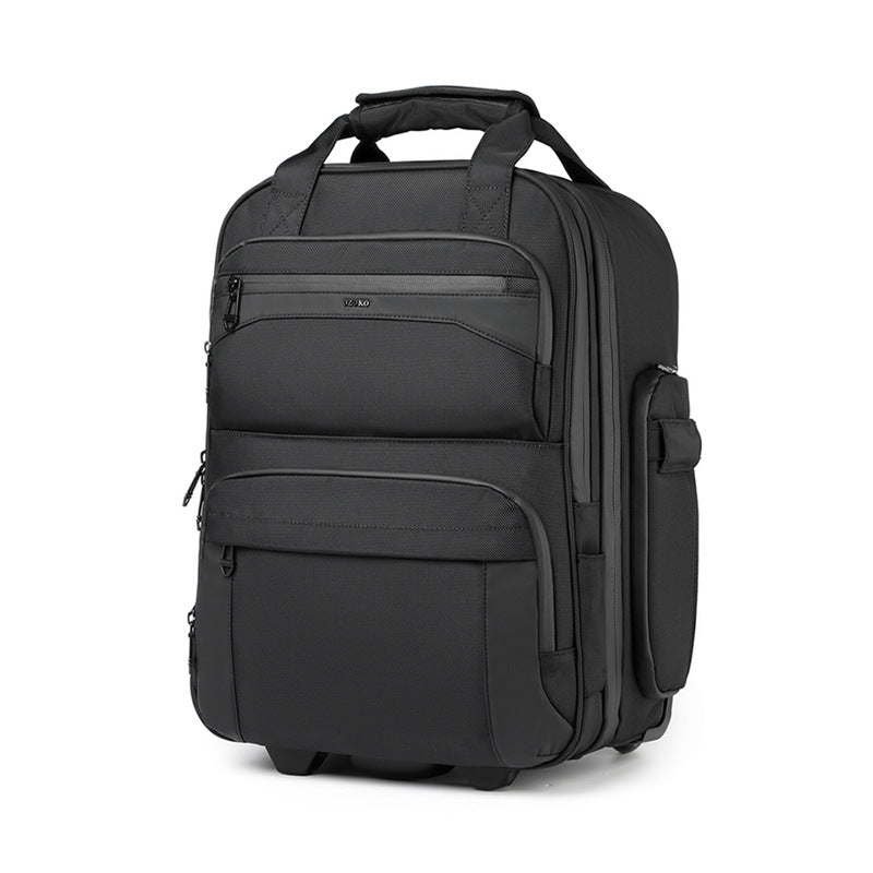 Ozuko's new business travel bag, portable multi-functional trolley bag, Oxford cloth with wheels, waterproof boarding bag