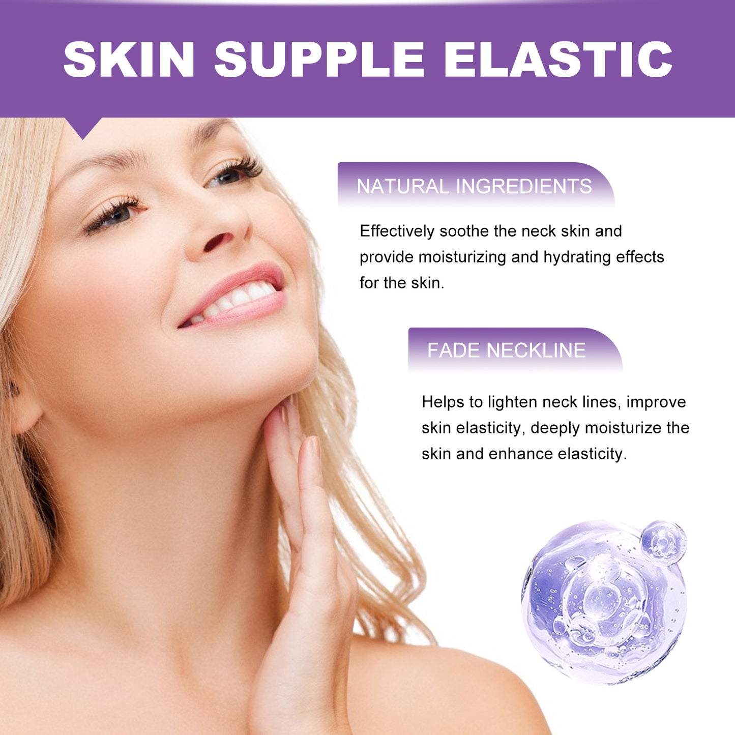 Hoygi Neck Firming Cream လည်ပင်းလိုင်းများကို စိုစွတ်စေပြီး အရေးအကြောင်းများကို လျော့ပါးစေပြီး အသားအရေကို တောက်ပစေသည်