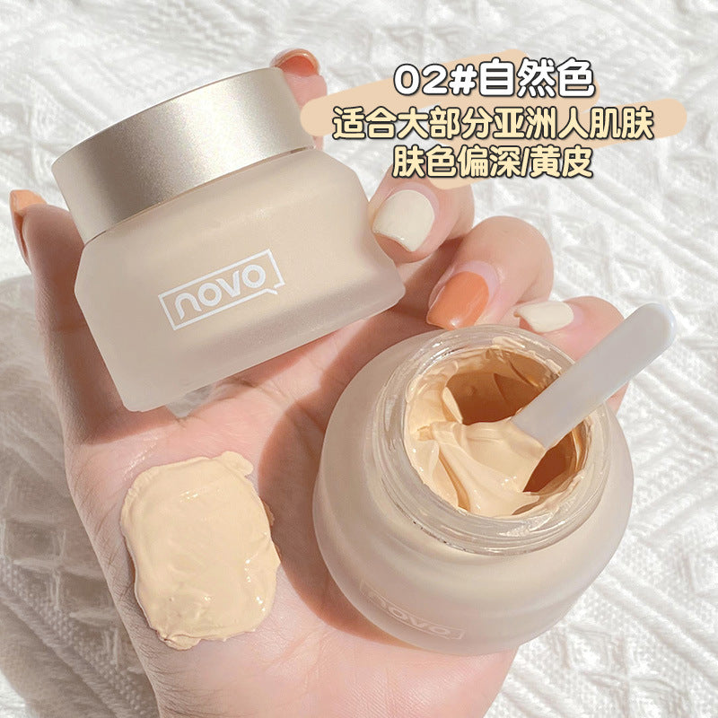 NOVO luxury pet soft light liquid foundation is waterproof and sweat-proof, does not take off makeup, concealer, hydrating and moisturizing student party affordable foundation cream