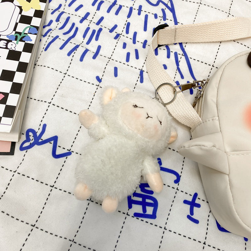 Cartoon plush toy bag pendant wholesale cute blush bear small pendant backpack keychain street stall supply