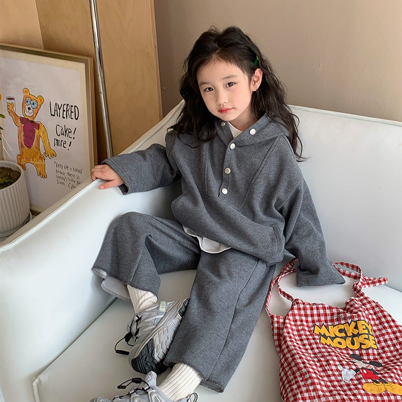 Korean children's clothing 2024 spring new girls suit