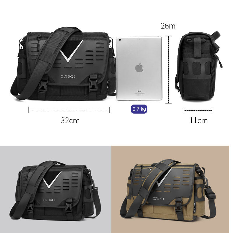 Ozuko trendy brand messenger bag men's outdoor functional men's bag fashion sports men's shoulder crossbody bag