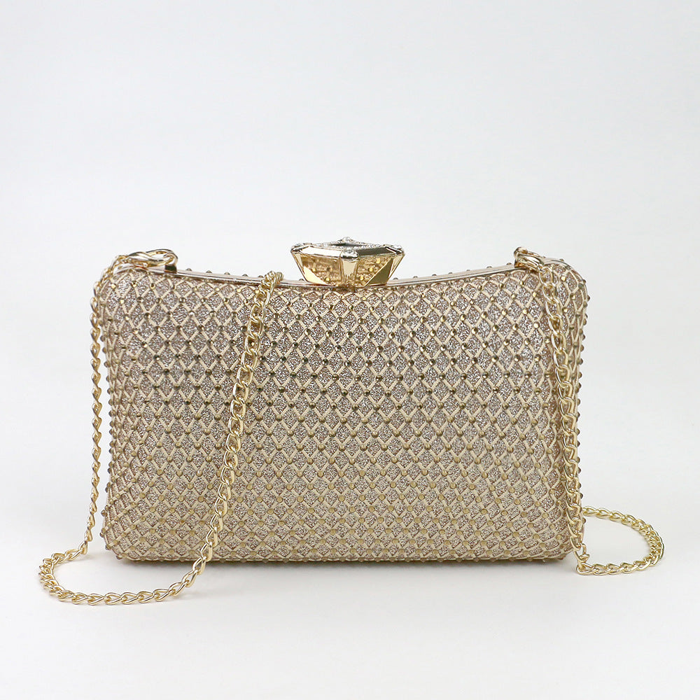 New style socialite rhinestone shiny evening bag clutch bag evening bag bridal bag chain crossbody banquet dress bag