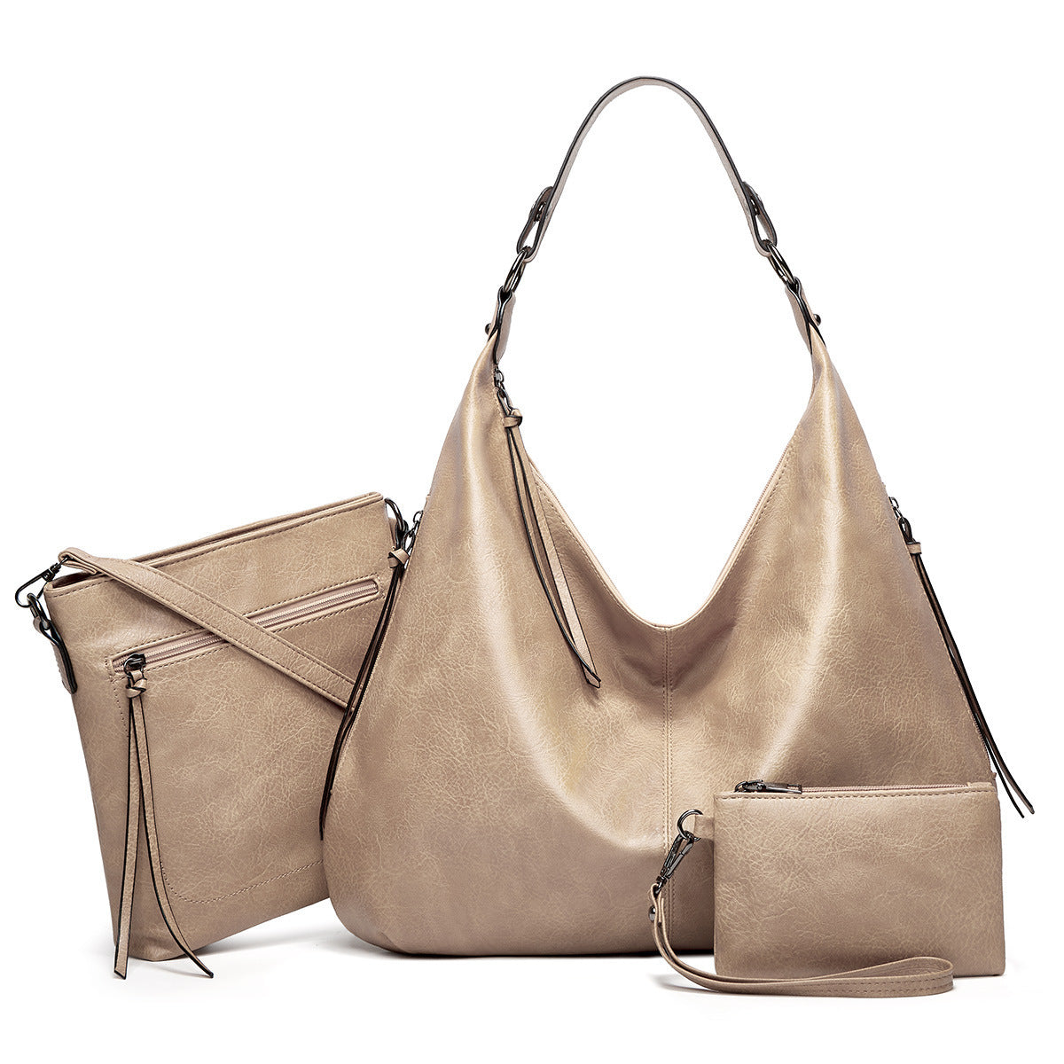 2023 New Women's Bag Large Capacity Tote Bag Soft Leather Simple and Attractive Bucket Bag One-shoulder Crossbody Mommy Bag