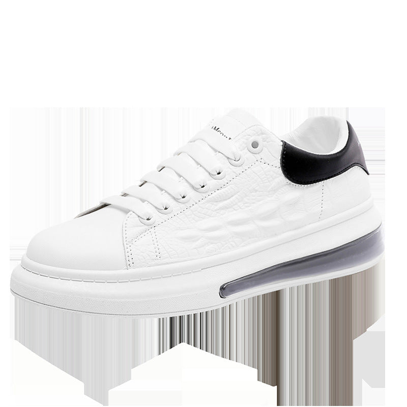 2022 new spring men's air cushion white shoes all-match casual sports crocodile pattern men's shoes 8907
