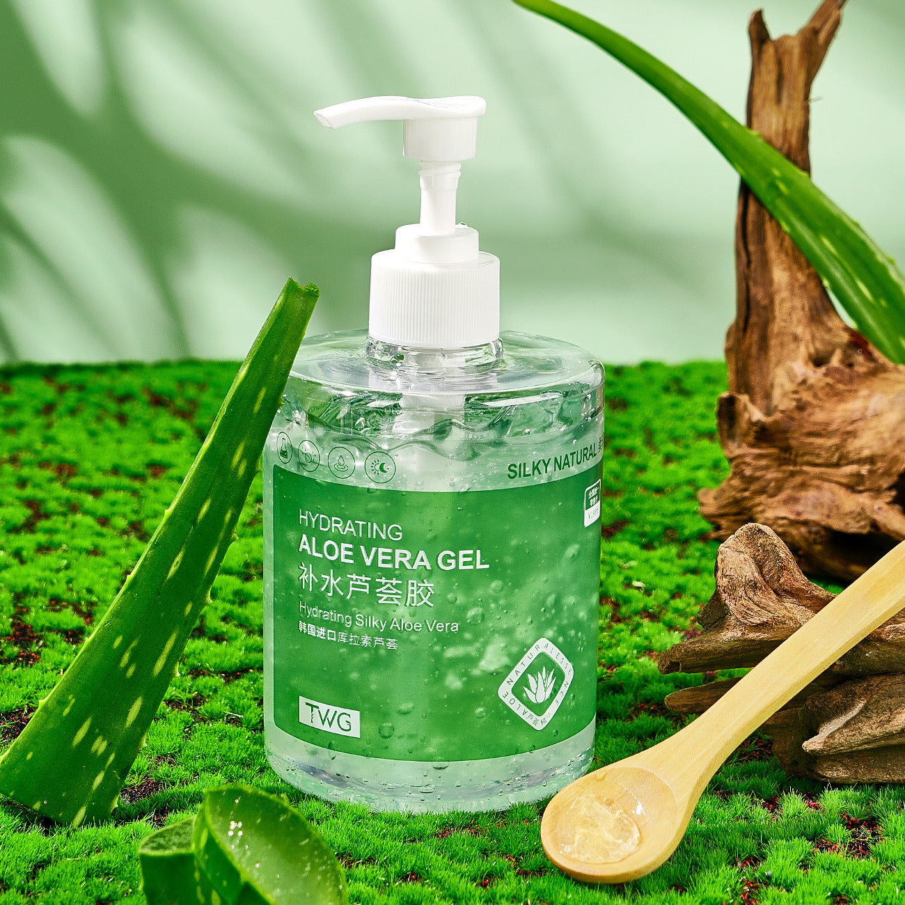TWG hydrating aloe vera gel 500g large capacity moisturizing aloe vera gel manufacturer wholesale Douyin popular one piece dropshipping