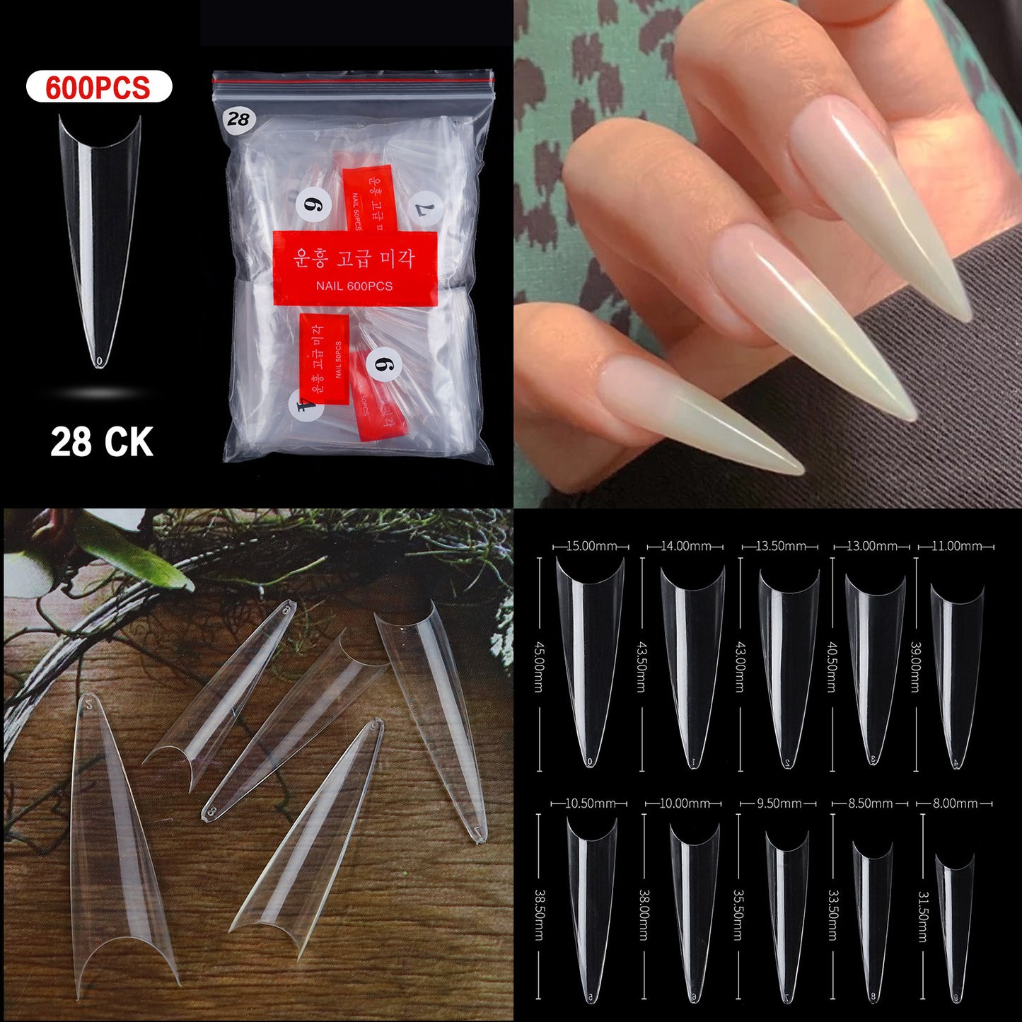 Cross-border nail manicure French style full patch half patch fake nail patch handmade wear manicure factory wholesale