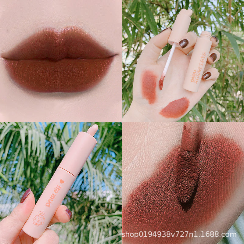 NOVO Xinmu Air Mist Lip Mud is anti-sweat, silky, smooth and colorful, not easy to take off makeup, lip glaze wholesale makeup