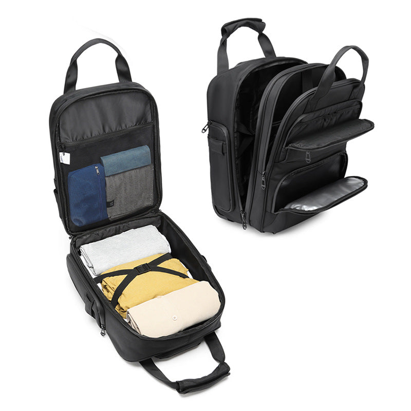 Ozuko's new business travel bag, portable multi-functional trolley bag, Oxford cloth with wheels, waterproof boarding bag