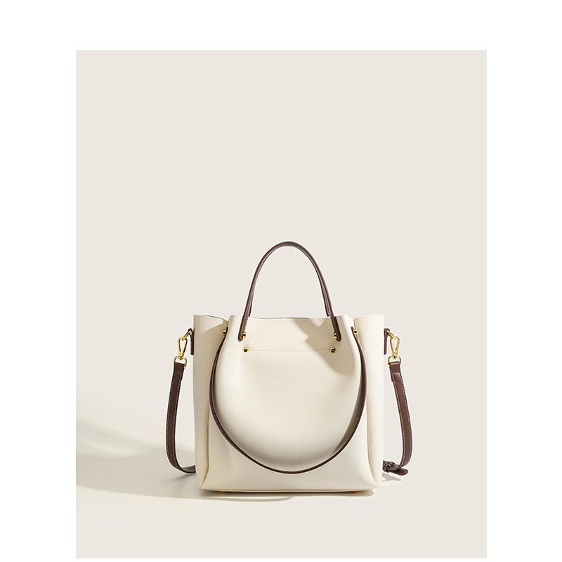 Women's Bags 2023 New Trendy Large Capacity Bucket Bag Women's Shoulder Crossbody Bag Fashionable and Versatile Contrast Color Handbag