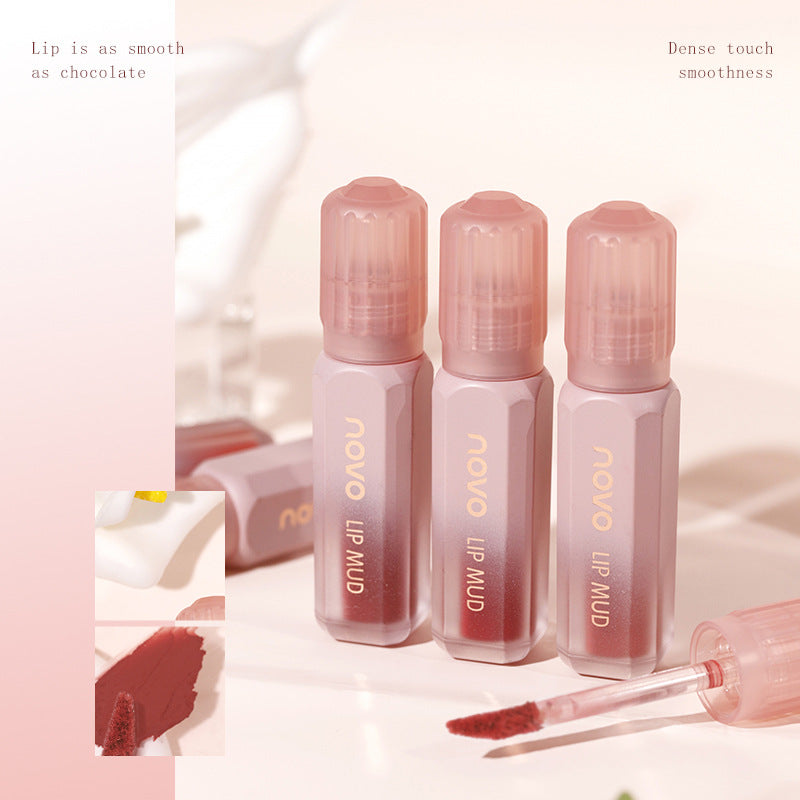 NOVO milk mist air lip mud matte soft and silky lip and cheek dual-use waterproof not easy to fade students affordable lip glaze