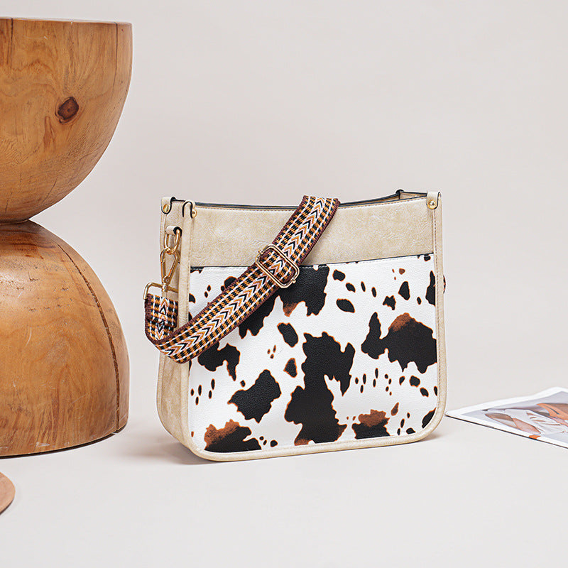 Cross-border popular cross-body women's bag women's bag 2023 European and American fashion crossbody leopard print shoulder large capacity tote bag