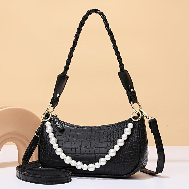 Factory direct sales bags for women 2022 new beaded armpit bag, fashionable and versatile single shoulder crossbody bag, high-end and stylish