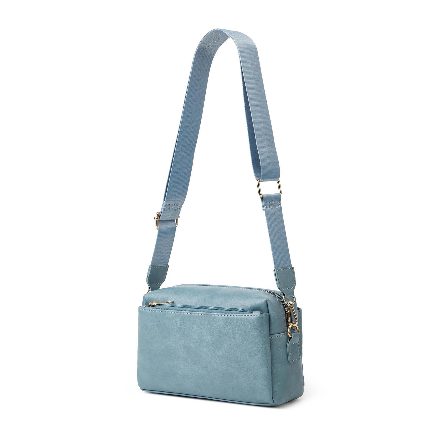Women's bag single shoulder crossbody small bag 2023 new multi-zipper water repellent PU women's bag women's small square bag