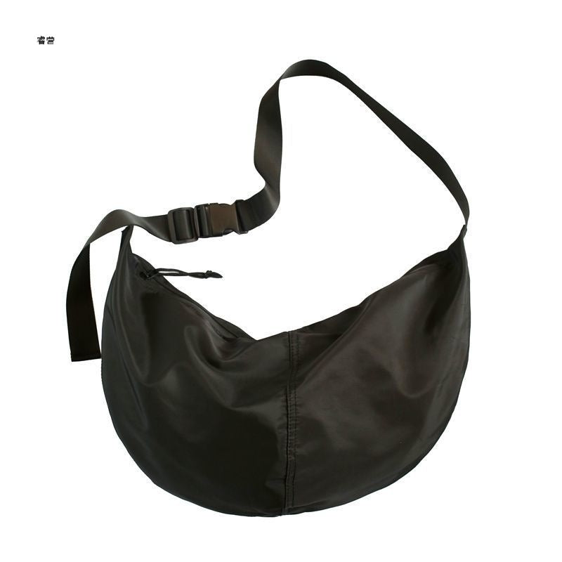 Canvas Messenger Bag Work Bag Women's Dumpling Bag Black Functional Large Capacity Casual Shoulder Bag Backpack Men's Bag