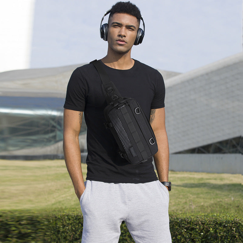 ozuko men's waist bag sports tactical tactical boys' crossbody bag outdoor trendy brand men's bag 2023 new style