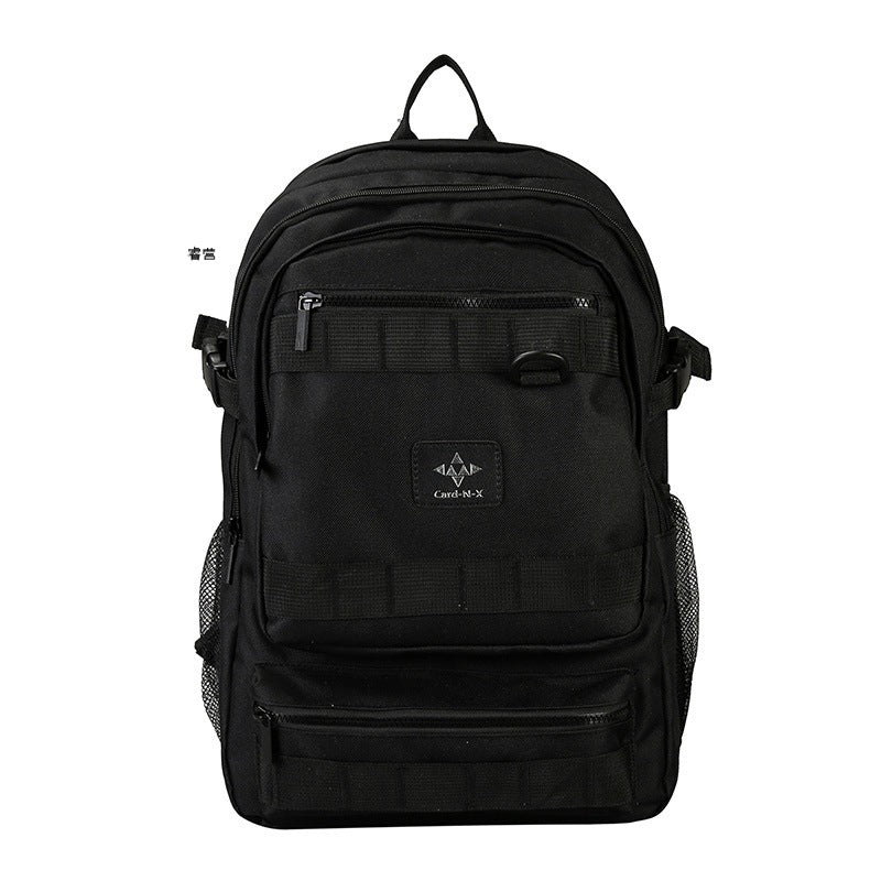 2023 New Backpack Men's Trendy Brand Fashion Trend Personality High School Student School Bag Korean Version Versatile Couple Backpack