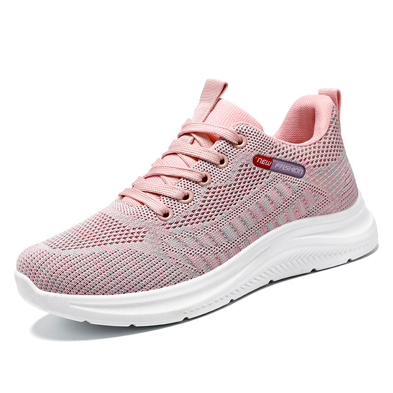 鞋子女2023秋季新款外贸飞织女鞋跨境shoes软底休闲运动鞋女