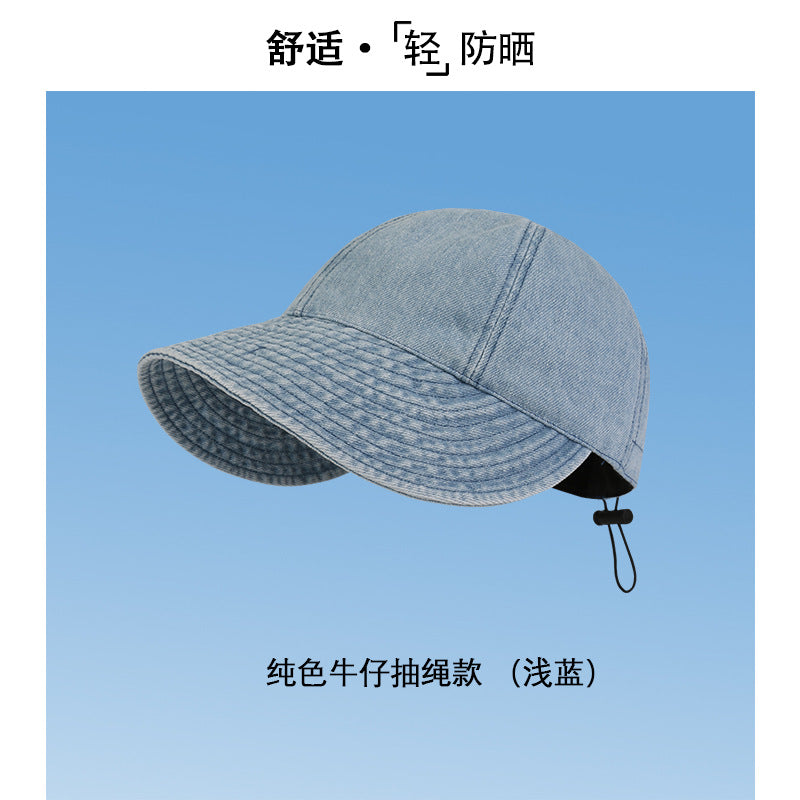 防晒帽速干夏季遮阳小众渔夫帽女时尚防紫外线太阳帽子